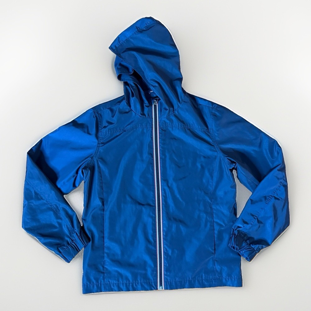 Brooks Brothers Lightweight Full-Zip Nylon Hooded Rain jacket youth L